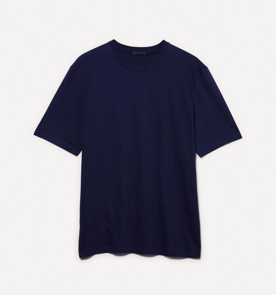 Μπλούζα κοντομάνικη μπλε σκούρο regular fit - μπλουζάκια κοντομάνικα ανδρικά - Σκουρο Μπλε | Sisley image number 5